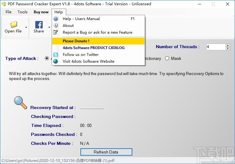 PDF Password Cracker Expert下载,pdf文档解锁工具,加密解密,密码管理